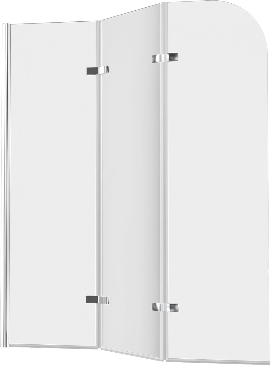 Peviasot Badwand 120x140 cm - 3-delig - Opvouwbaar - Transparant