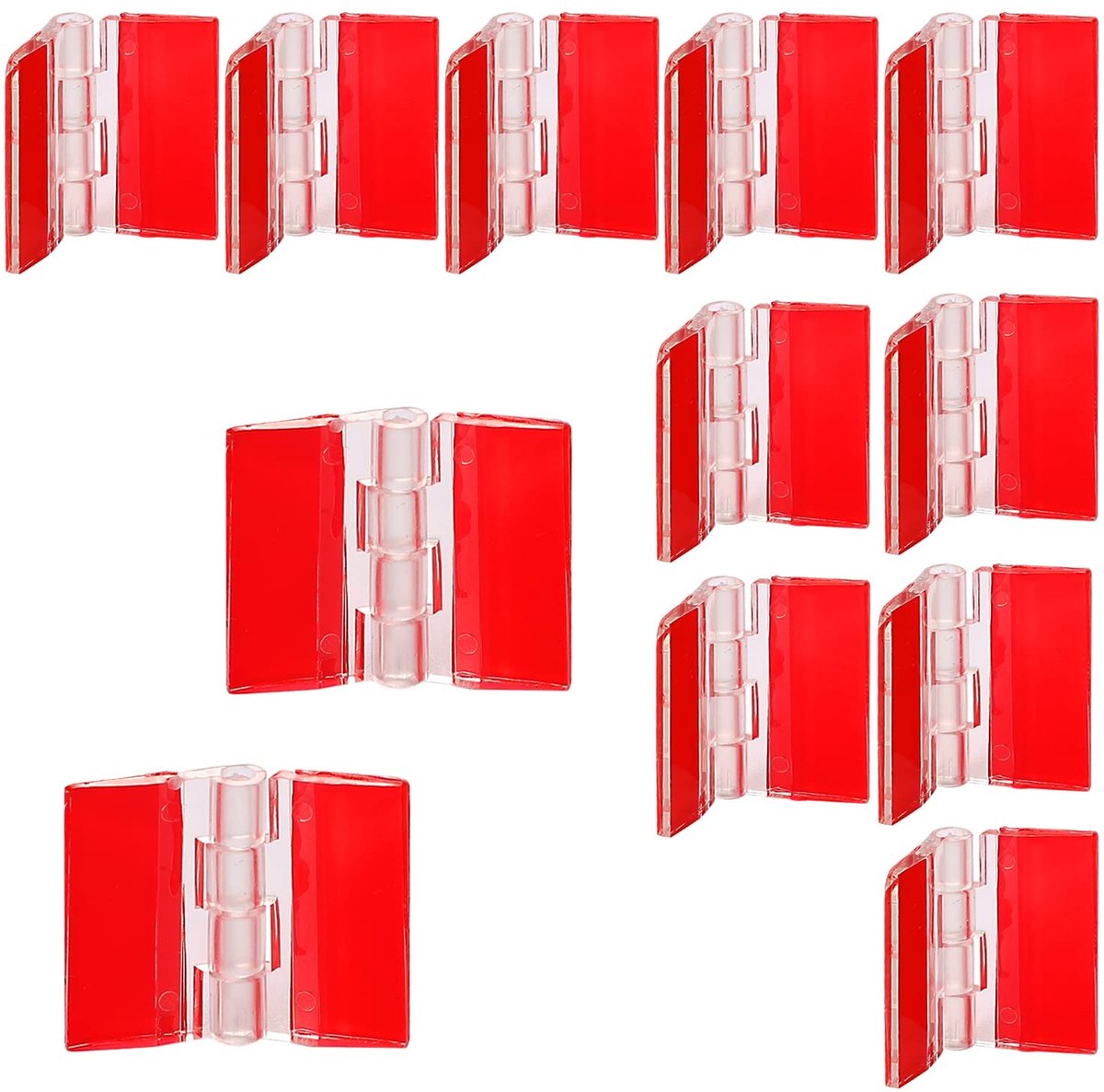 Solidchoice - Mini Acryl Scharnieren, 12 Stuks, Transparant