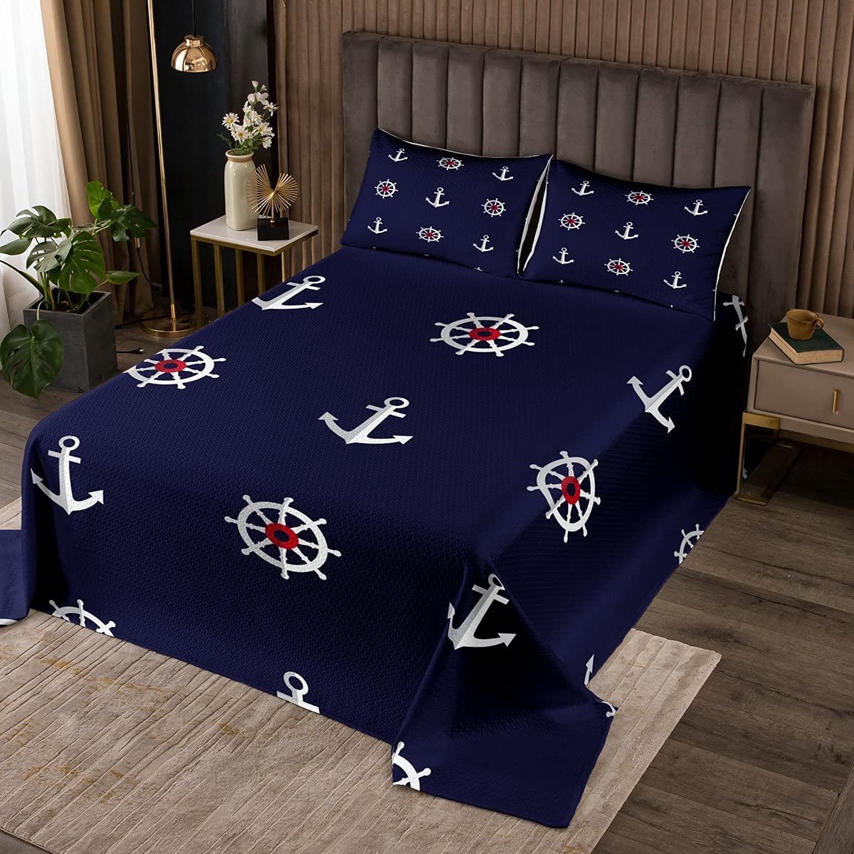 Solidchoice - Nautisch Bedsprei Set voor Kinderen - Ademend Quilt voor Jongens en Meisjes