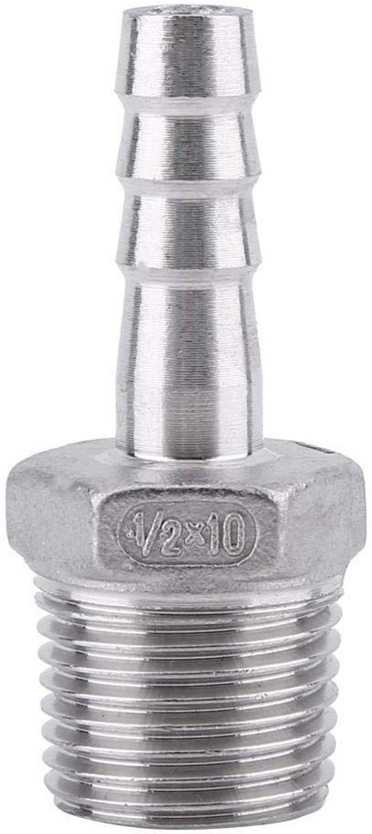 Solidchoice - RVS Slangconnector met Draad voor Luchtpijp