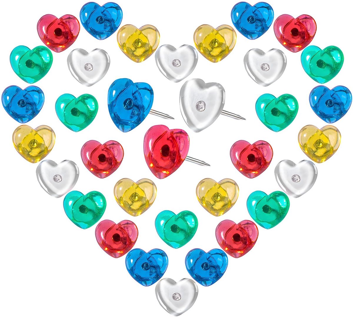 Solidchoice - 150 Stuks Liefde Hart Push Pins