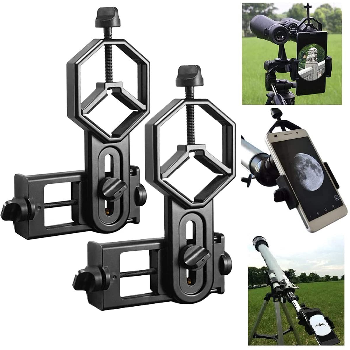 Solidchoice - Set van 2 Aluminium Smartphone Adapter voor Telescoop