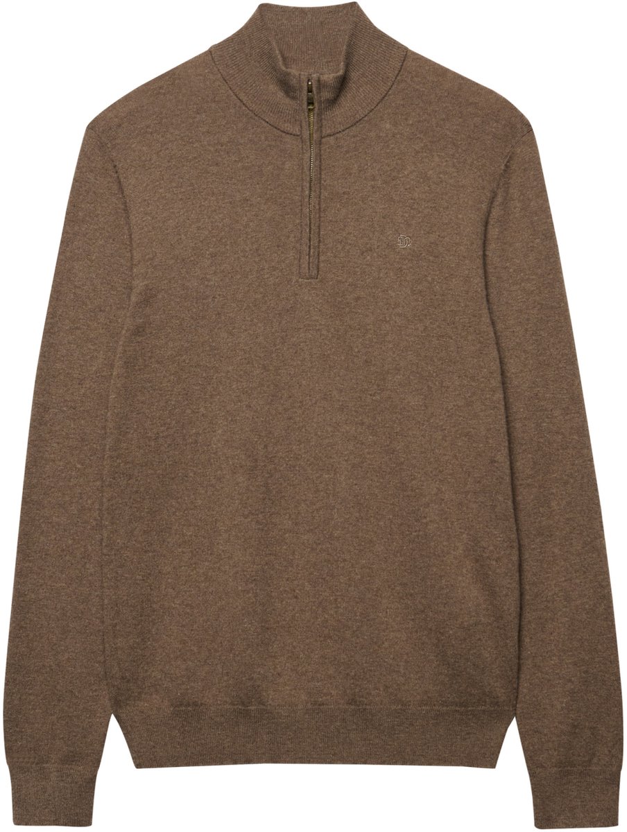 Superdry Trui Ess Lw Wool Blend 1/2 Zip M6110783a Rio Biscuit Marl Mannen Bruin
