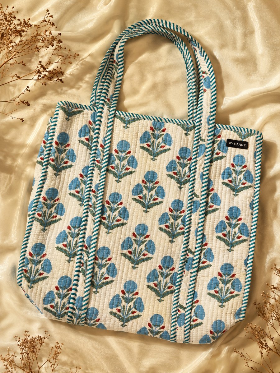Blue Bloom Tote Bag