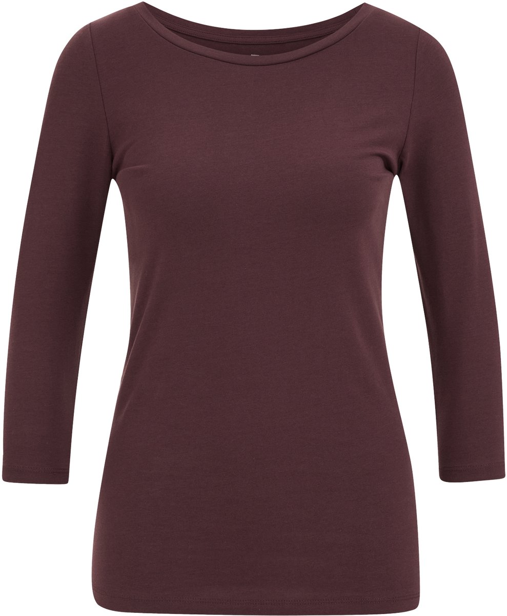 WE Fashion Dames T-shirt met driekwart mouwen
