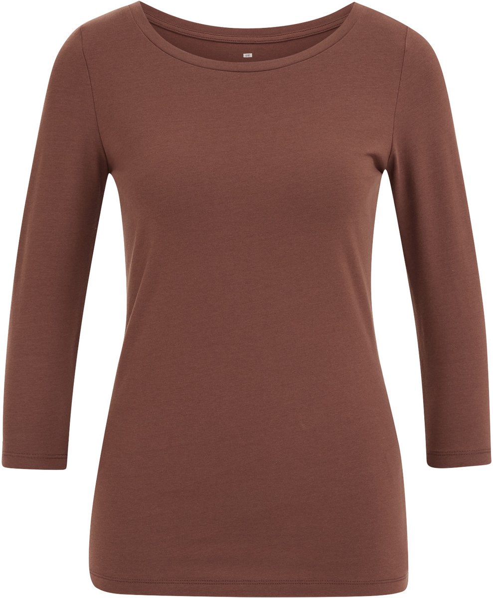 WE Fashion Dames T-shirt met driekwart mouwen