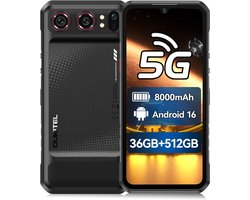 OUKITEL WP68 Air Rugged Smartphone 5G - 6,88" 120Hz - 36GB RAM - 512GB ROM - 8000 mAh 45W - Gemini AI - Android 16 - NFC GPS - Zwart