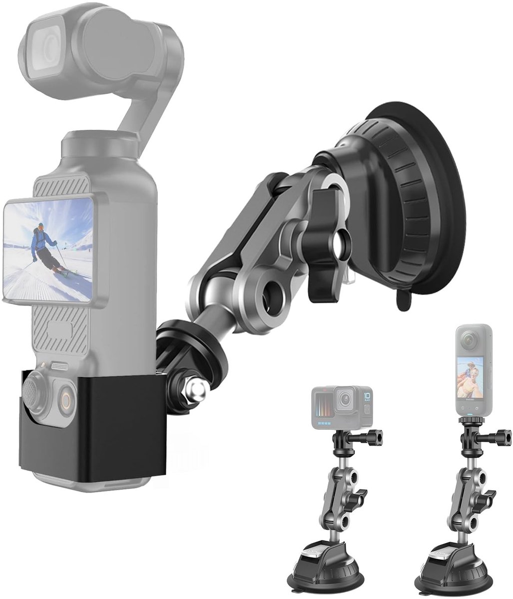 Solidchoice - Zuignaphouder voor Osmo Pocket en GoPro - Stabiliteit voor uw Auto