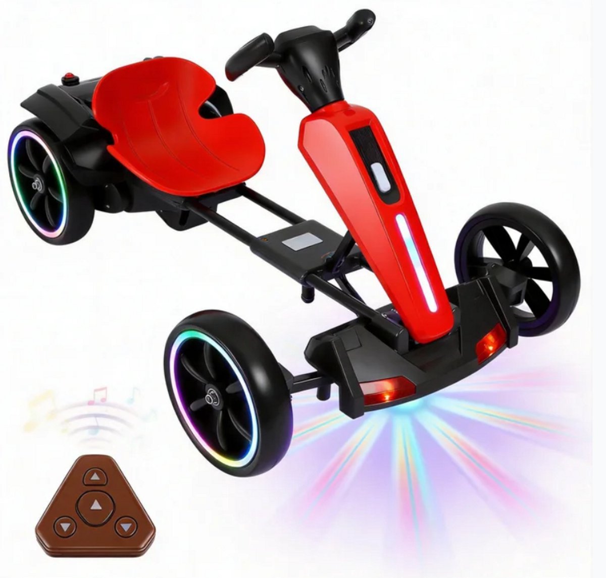 Off-Road Go Kart voor Kids - Elektrisch met Pedaalondersteuning - Voor Avontuur Buiten (3-8 jaar) - Veilig & Spannend Speelgoed - Ideaal Cadeau - Rood