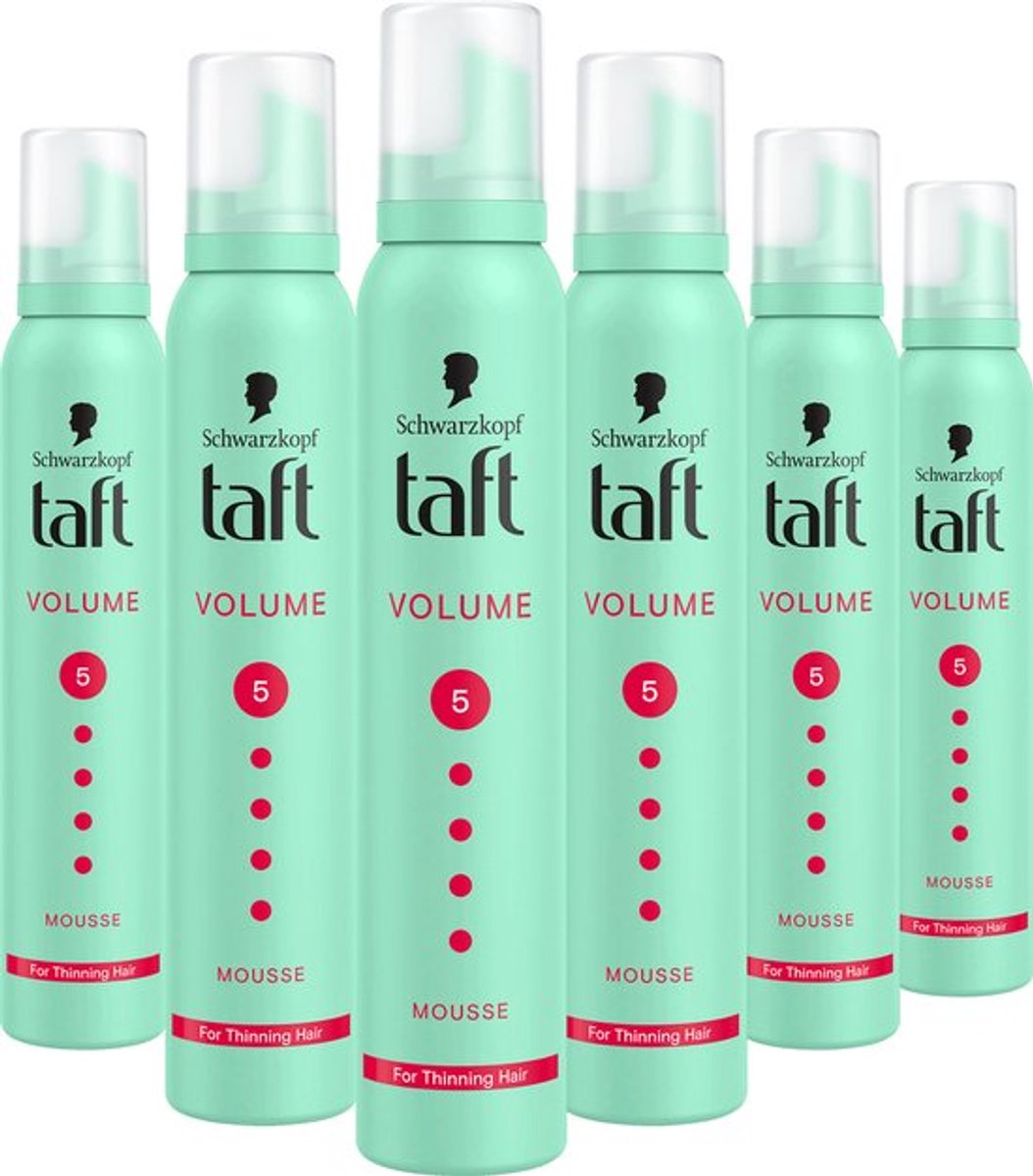 Taft Volume Mega Strong - Haarmousse - 200 ml - Hold Level 5 - Voor Fijn Haar 6x oficiele EAN: 9000100728249