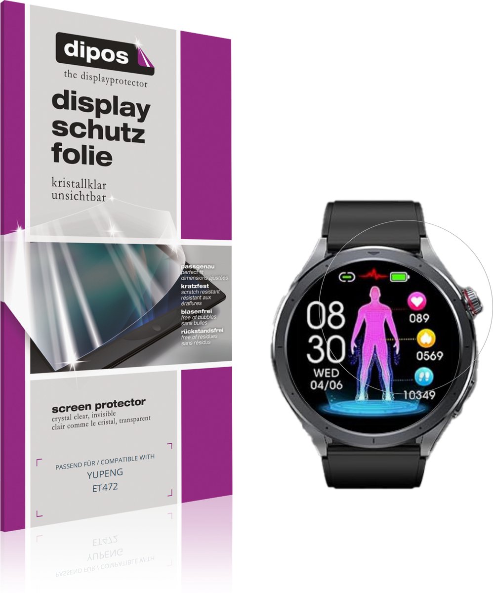 dipos – 6x Beschermfolie geschikt voor YUPENG ET472 | Krasbestendige & heldere Screenprotector Ultra-Thin