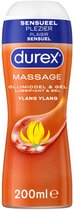 Durex Massage Olie en Glijmiddel 2-in-1 - Sensual met Ylang Ylang - waterbasis - 200 ml