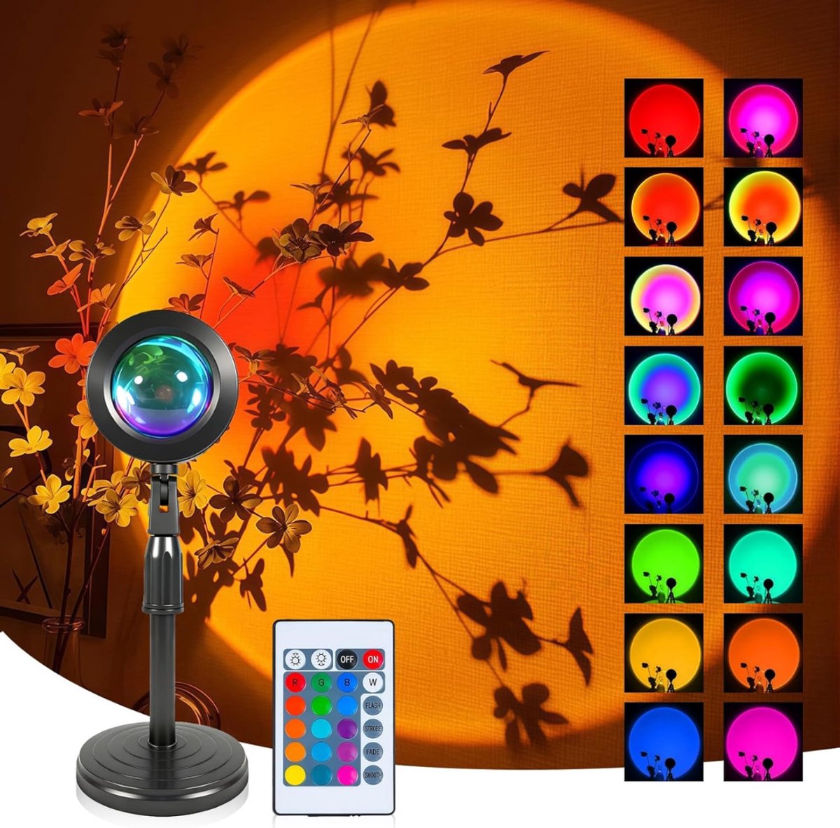 ZRNS® Sunset Lamp - Sfeerverlichting - Nachtlamp - LED Lamp - Dimbaar