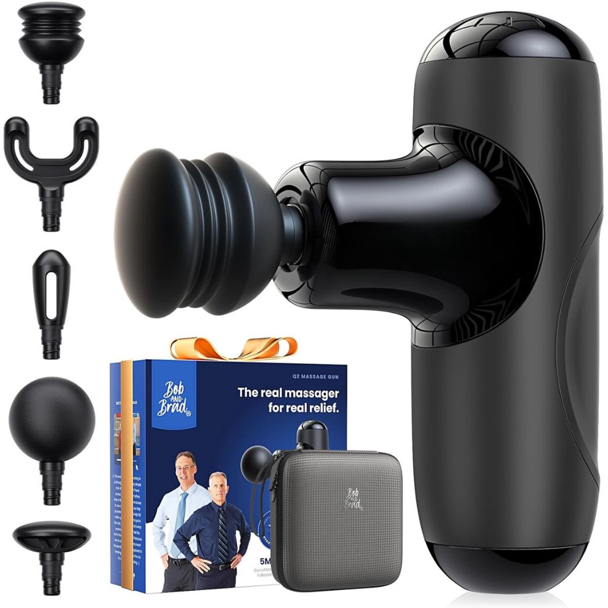 JCP® Massagengun - Massage Gun - Massage Pistool - Zwart - 14cm x 11cm x 5cm
