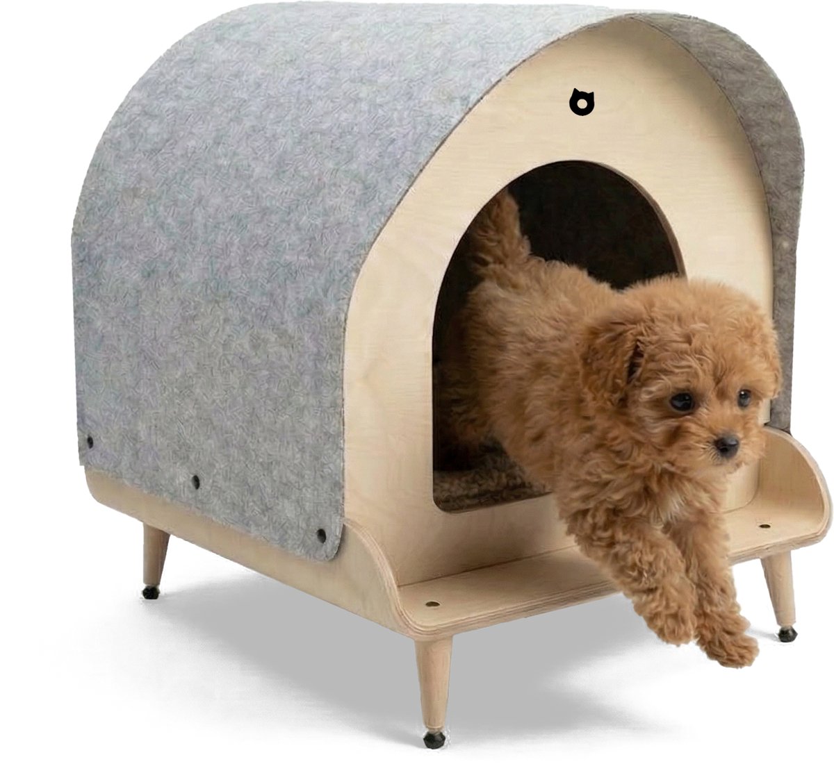 MAMAPETZ - Niche en bois pour chat et chien Almo Large