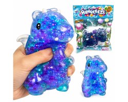 Squishy speelgoed - Bubbleezz Damien Draak 12 cm - Blauwe Mega Knijpbal met Charm