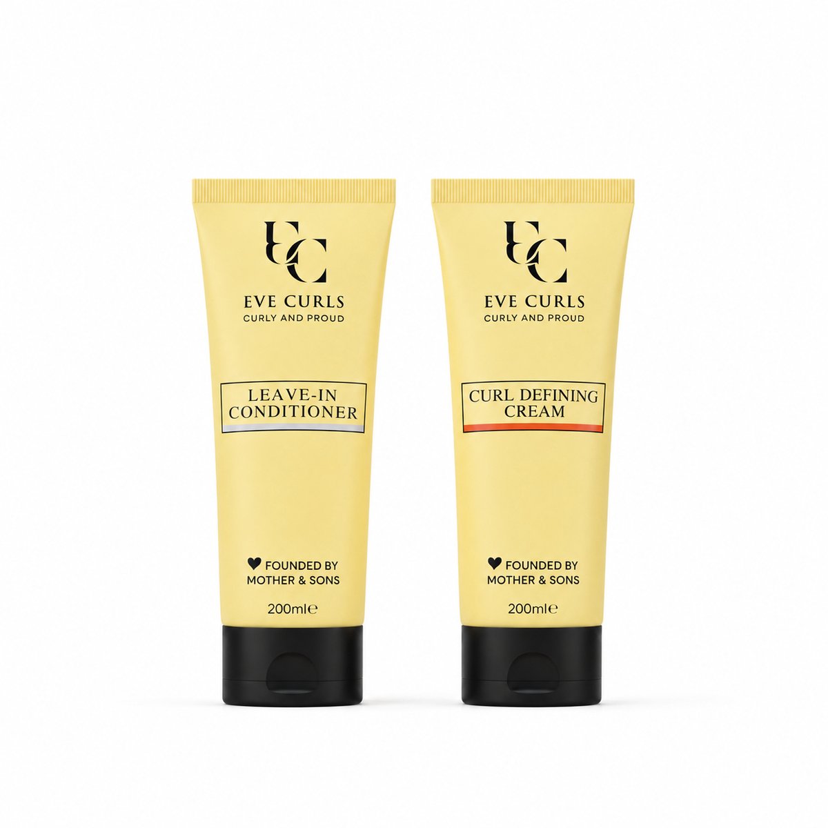 Eve Curls Curl Defining Cream & Leave-In Conditioner 2 pack - Haar Creme - Conditioner - Haarverzorging - Krullen Haarstyling - Curl Haarverzorging - Voordeelverpakking - 2 x 200ml