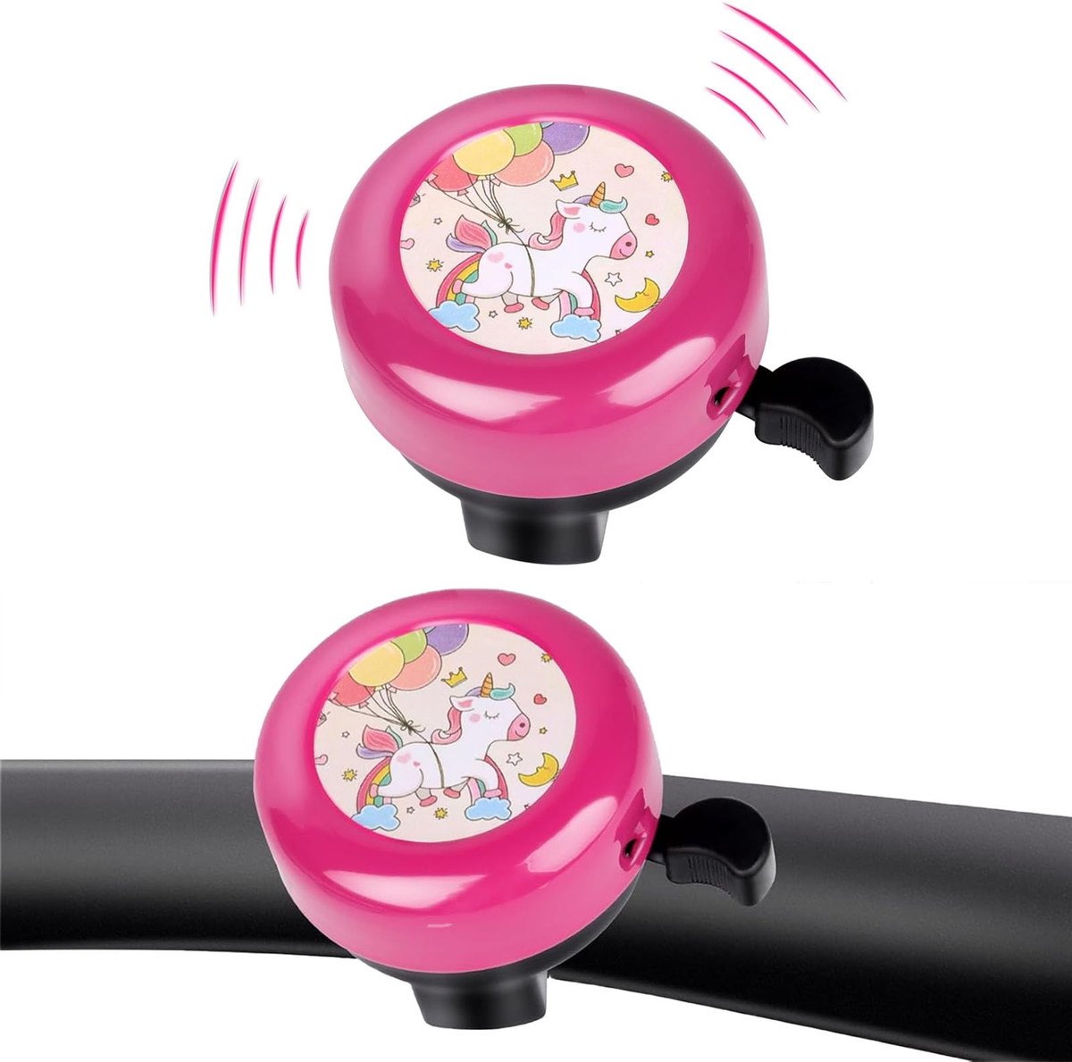 Flexibele Fietsbel Zwart - 360° Draaibare Fietsbel tot 100 dB - Water- en Roestbestendige Bel voor Fietsen - Universele Montage voor Alle Stuurtypes - Geschikt voor Stadsfiets, Mountainbike, Racefiets & E-Bike