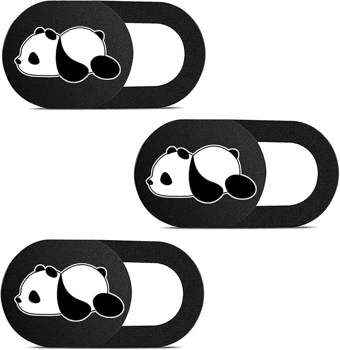 Webcam Cover Slide Leuke 0,7 mm Dunne Past Laptops Smartphones Tablets Bescherm Privacy Beveiliging Sterke Lijm Zwart (3Pack)