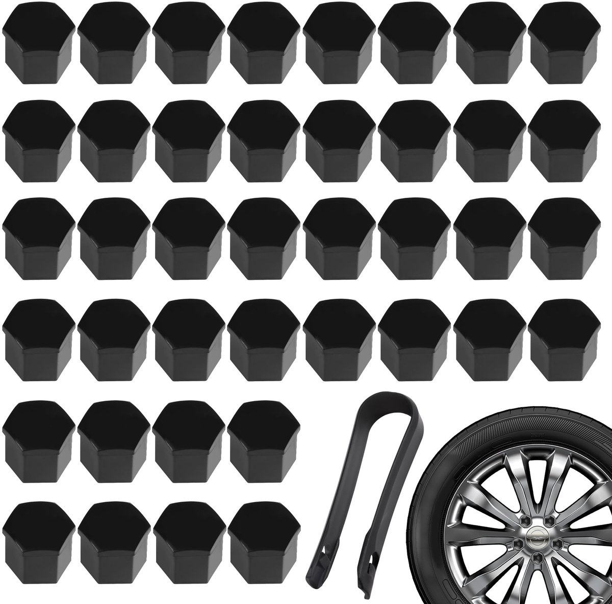 Solidchoice - 40 Stuks Deksel voor Wielmoeren van Auto