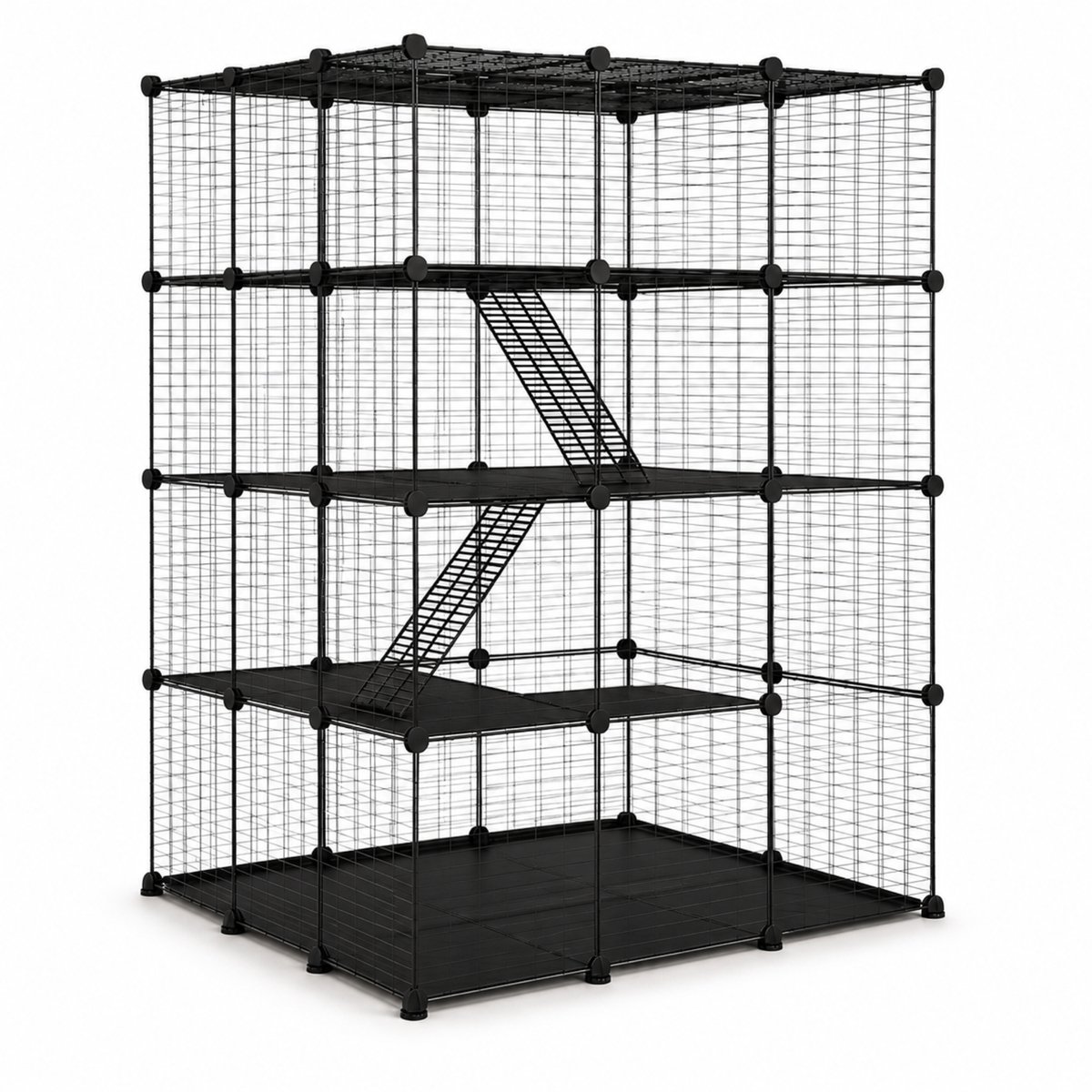 DreamGoods Kattenren voor Buiten & Binnen - Kattenkooi XL - Kattenbench - Kattenkooi voor Binnen en Buiten - Kattenkooi Binnen - Kattenverblijf Buiten - Kat Kooi - Kattenhuis - Kattenvoliere - Bench Kat