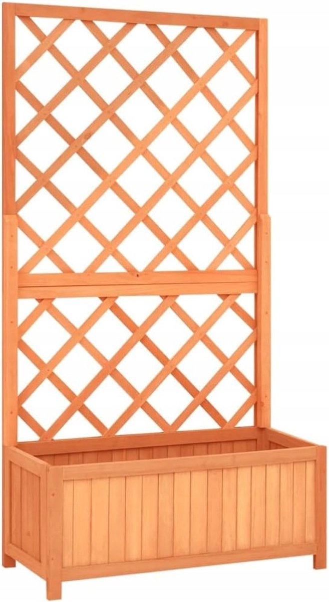 Houten plantenbak met klimrek - Tuin, balkon & terras