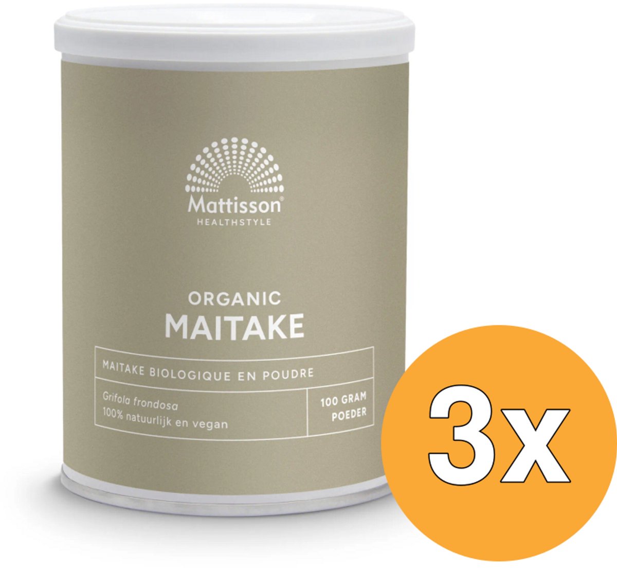 3x Mattisson Maitake Poeder Bio (100 gr)