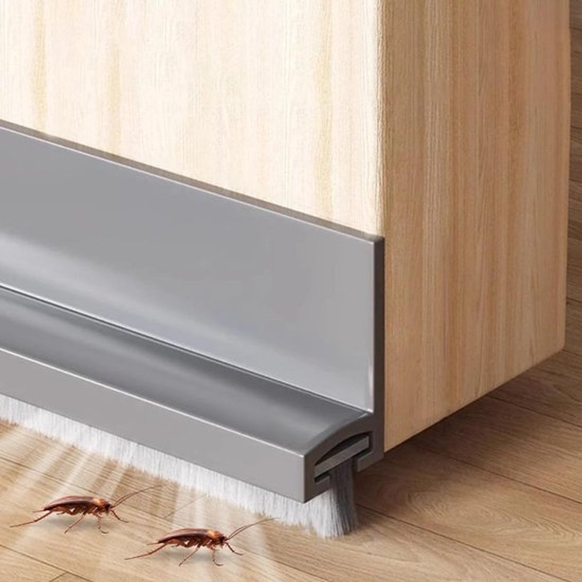 Draai- en tochtstrip voor deuren, 100 x 3 cm, zelfklevend, stofdicht en insectenwerend, ideaal tegen kou en tocht