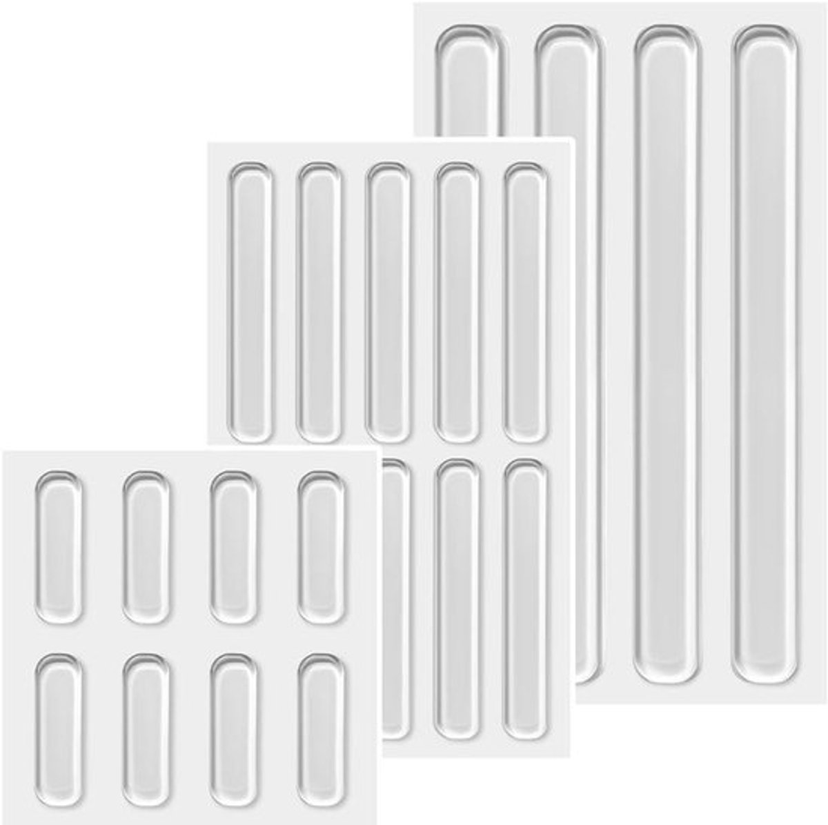 Elastische buffers 22 stuks transparante siliconenpads - zelfklevende rubbervoetjes voor meubels, deuren en apparaten