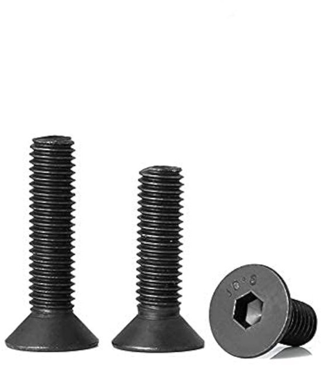 Set van 5 verzonken schroeven, zeshoekige platte kop, M6*30mm, voor stevige bevestiging en montage