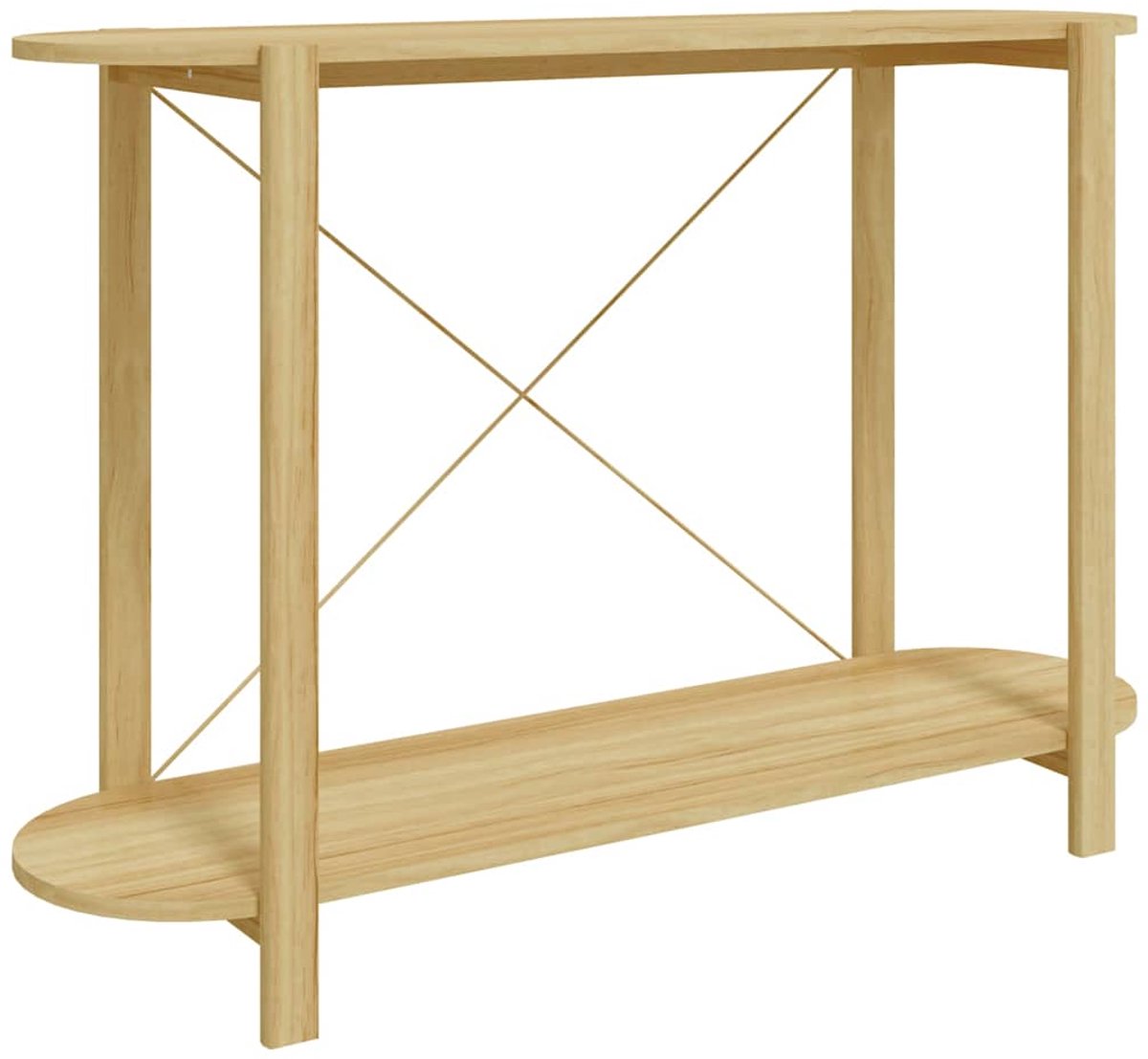 vidaXL Wandtafel - 110x38x75 - cm - bewerkt - hout Bruin
