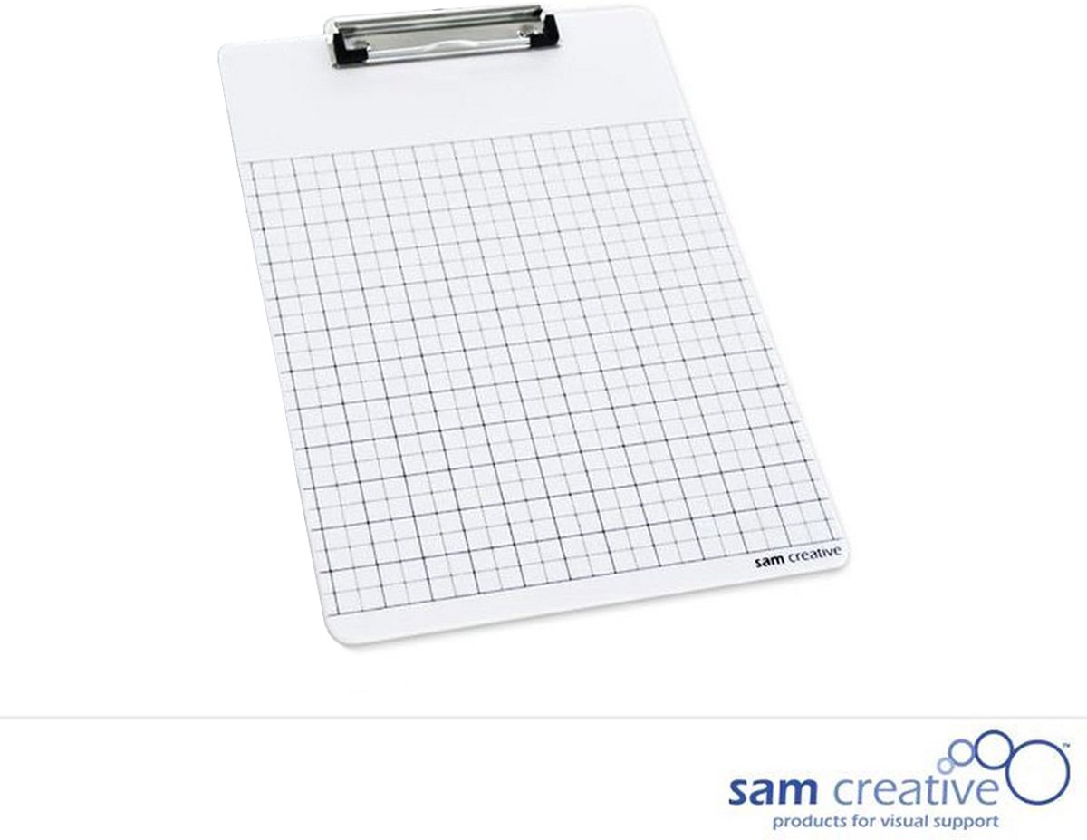 Sam Creative - Klembord - Ruiten - Whiteboard - A4