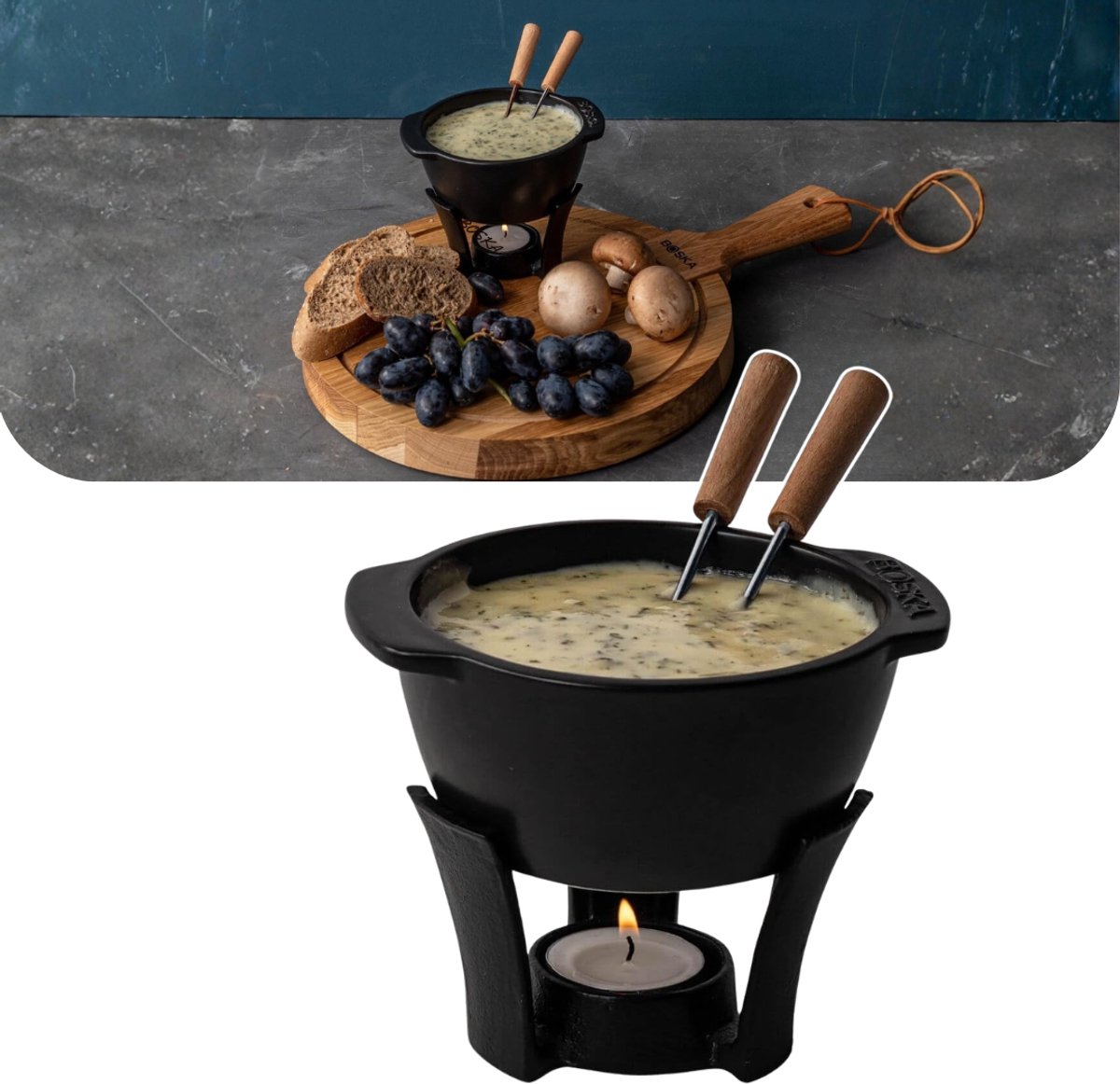 Zavio® Fondueset - Fondue - Fonduepan
