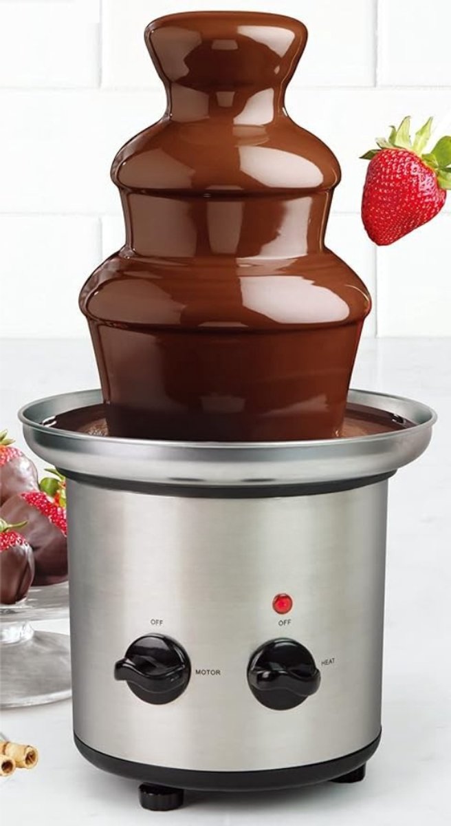 Core® Chocoladefontein - Chocolade fontein - Chocolade druppels - Zilver - ‎22cm x 22cm x 39cm