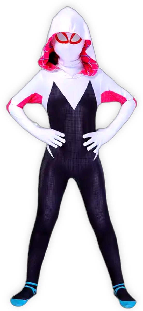Spider Gwen | eindbaas | Kostuum | 146/152 (10/11 Jaar) | Verkleedkleding | Superhelden