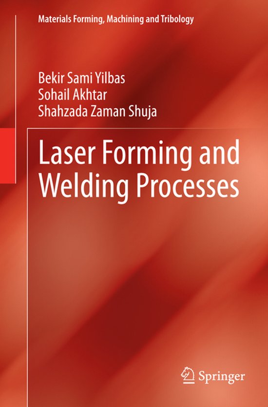 Boek met de titel 'Laser Forming and Welding Processes' in witte letters op een rode achtergrond.