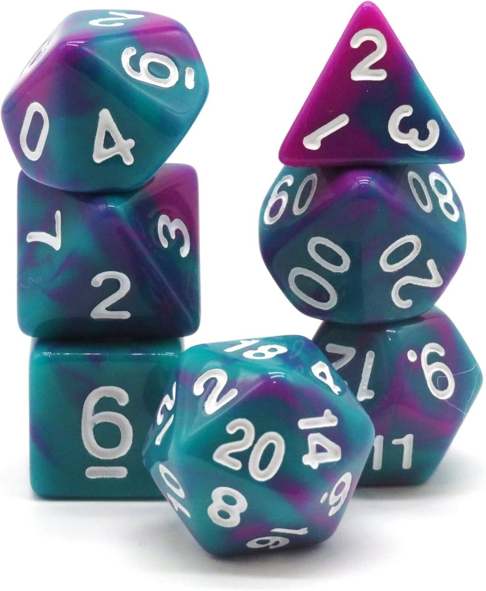 Toxic Festival Polyset Dice - Dungeons and Dragons - Polyhedral & RPG Dice - D&D Dice - ShopVlot