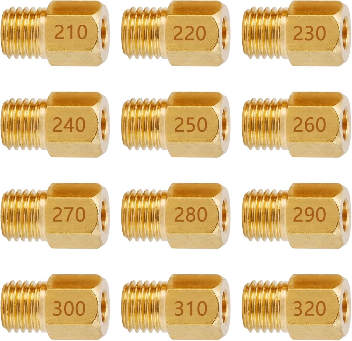 12 stuks carburateur-hoofdsproeiers, M5 sproeierset, hoofdsproeierset, carburateursproeierset - ShopVlot
