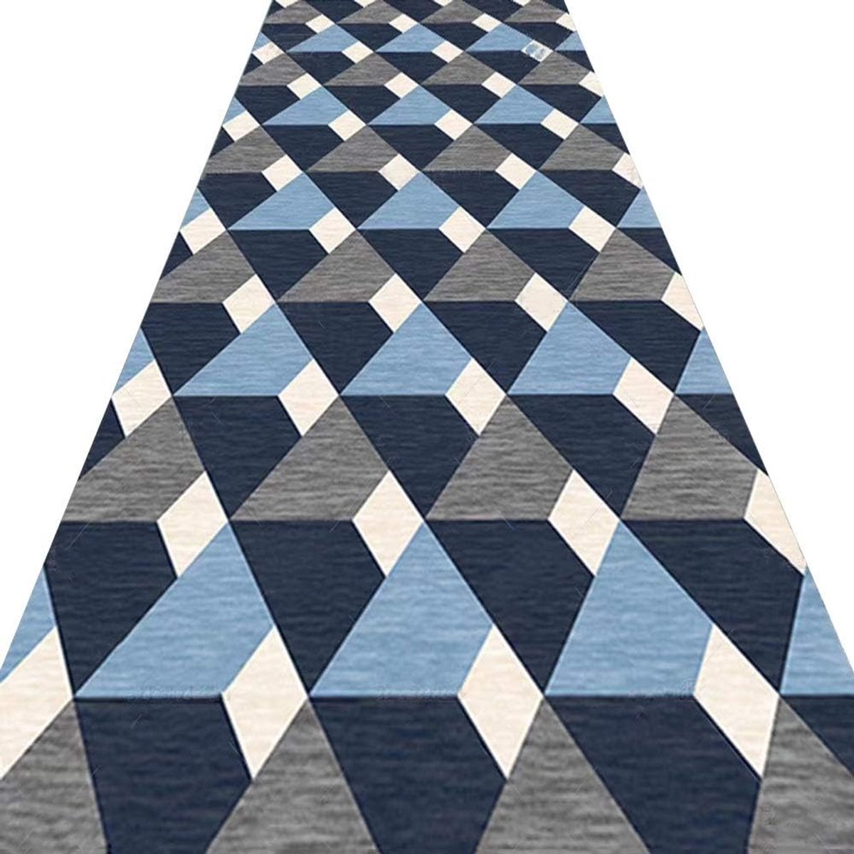 ZRUYI Runner Rugs Rug Corridor Mat 3D Stereoscopic Geometric Pattern Design Super Long Non-Slip Mat, 2 Colours, Size - ShopVlot