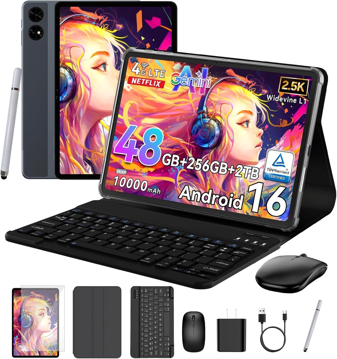 TABWEE 12 inh Tablet, 48 GB + 256 GB, 10000 mAh - ShopVlot
