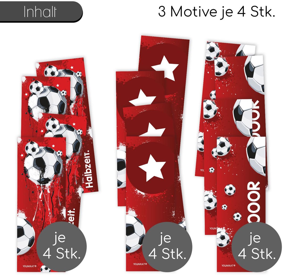 easydruck24de Voetbal Boekenleggers Set 12 Stuks Papier - dv648 - ShopVlot