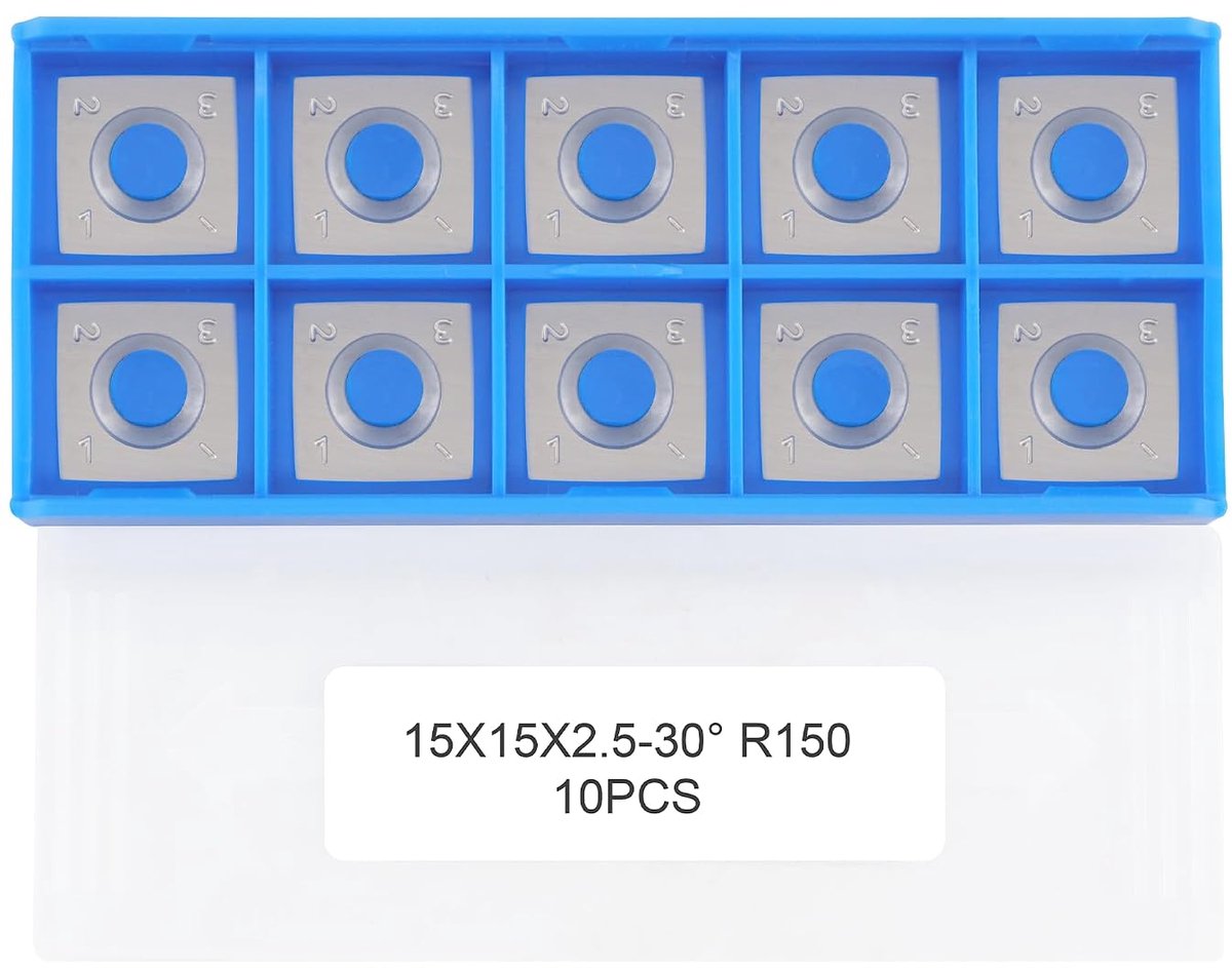 Wood Turning Tools Carbide Tipped 15x15x2.5mm With R150 Radius Square Carbide Cutter Inserts For Turning Chisels and - ShopVlot
