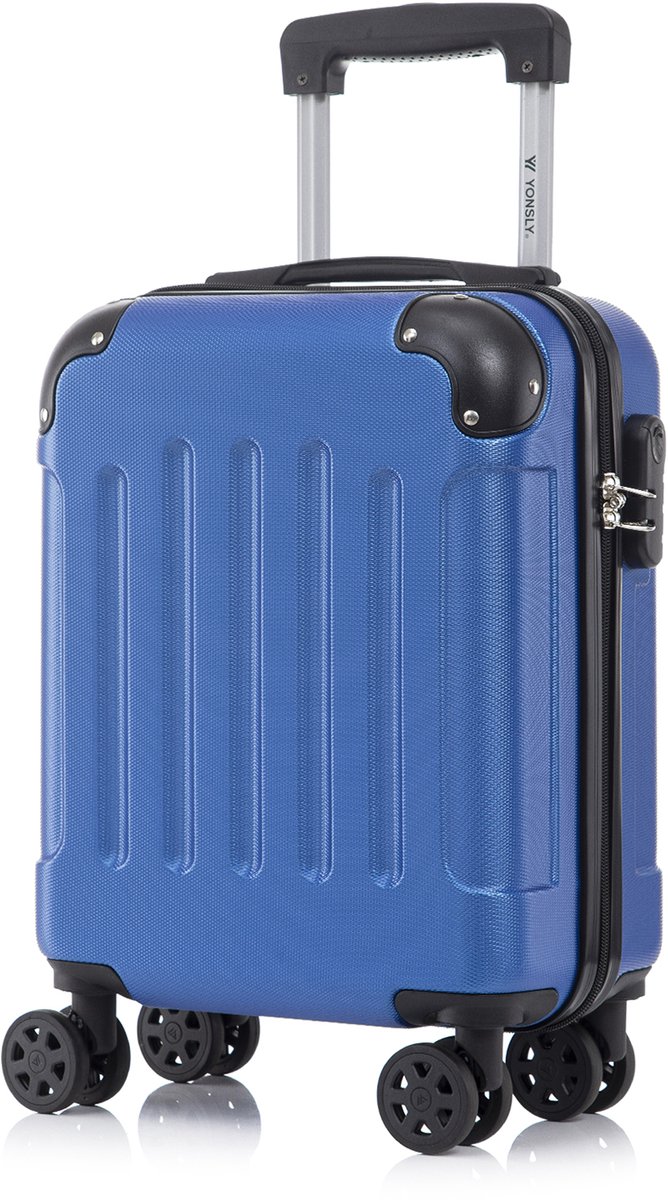 YONSLY Handbagage Koffer - 46x31x20 cm - Reiskoffer 25L - Saffierblauw