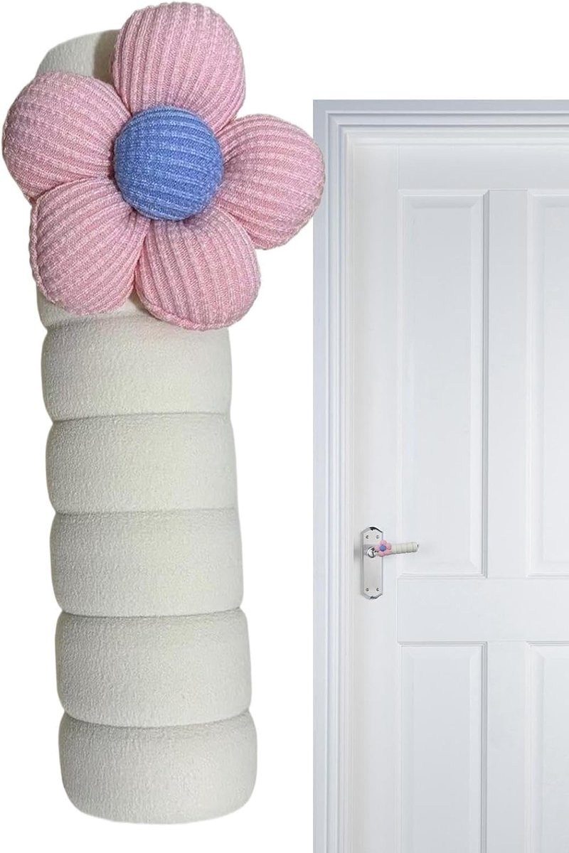 Deurklink beschermer - deurklink hoezen - 4 stuks - deur klink beschermer - deurklink beschermringen - muurbeschermer deurklink - muurbeschermer - deurbuffer - muur beschermer - 13.8*5.5cm - Roze