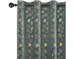 CYCMACO Verduisterend Gordijnen Set Van 2, 140x260cm, Ondoorzichtig Warmte-Isolerende Thermische Gordijnen Met Ringen - ShopVlot