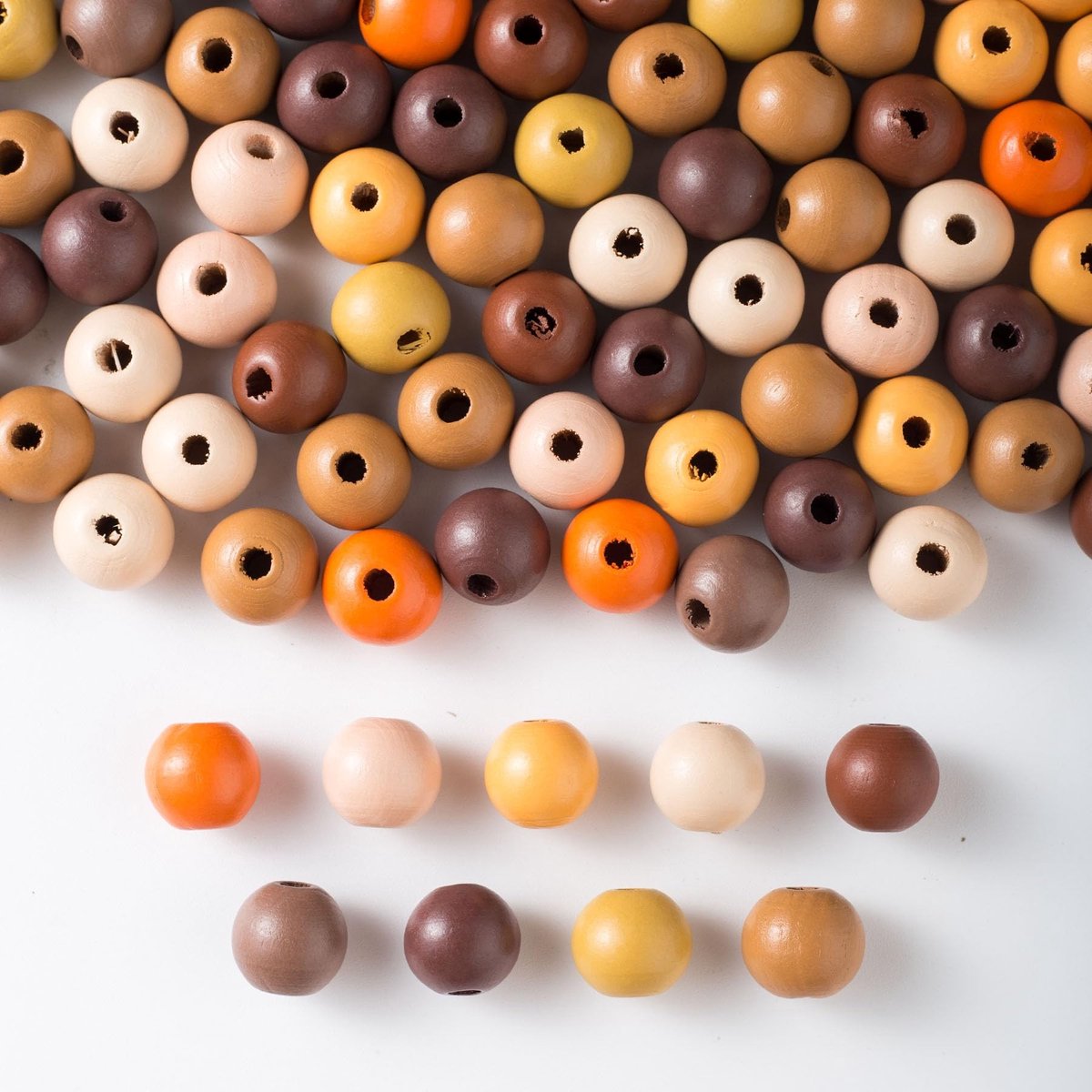 Solidchoice - Kleurrijke Houten Kralen 8mm voor Sieraden en Knutselprojecten