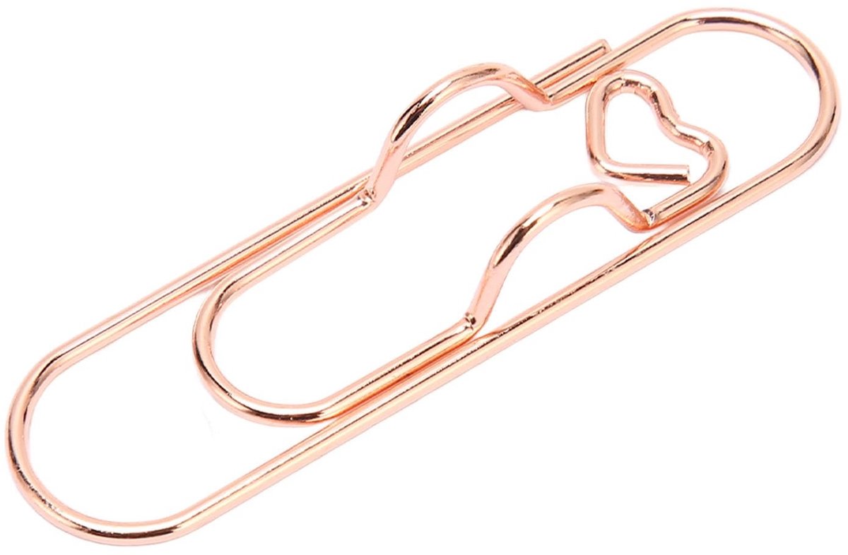 Solidchoice - Set van 20 Roze Gouden Penclips en Houders