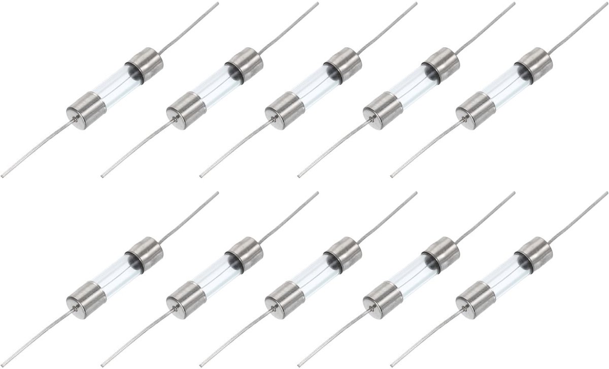Solidchoice - 10 Stuks Glazen Buiszekeringen 5 x 20 mm voor Huishoudelijke Apparaten