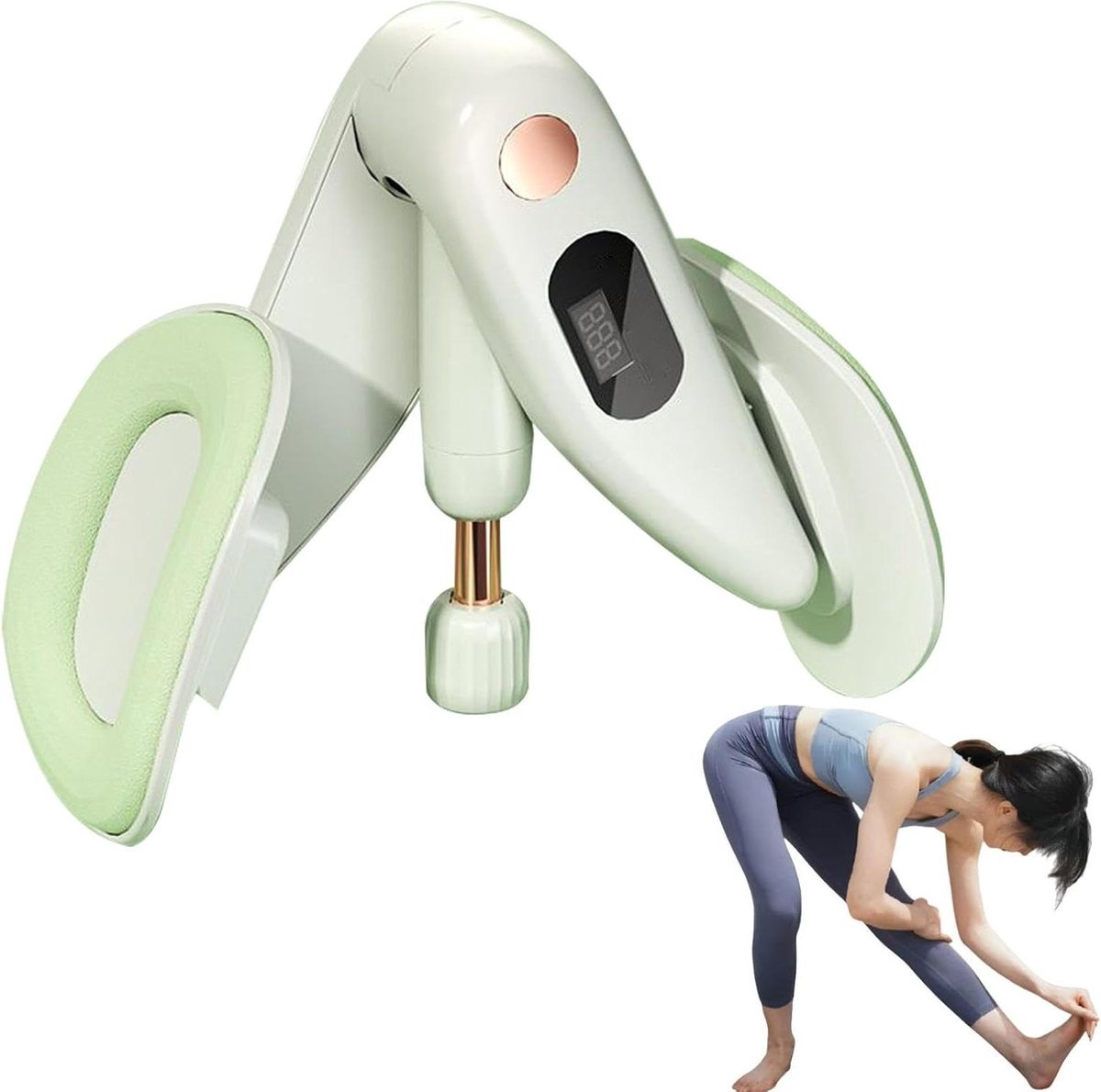 Dijtrainer Bekkenbodemtrainer - Heup Trainer Bekkenbodem Oefenaar - Bekkenbodem Versterken - Verstelbaar Weerstands Systeem - 0-35 Pond - Groen