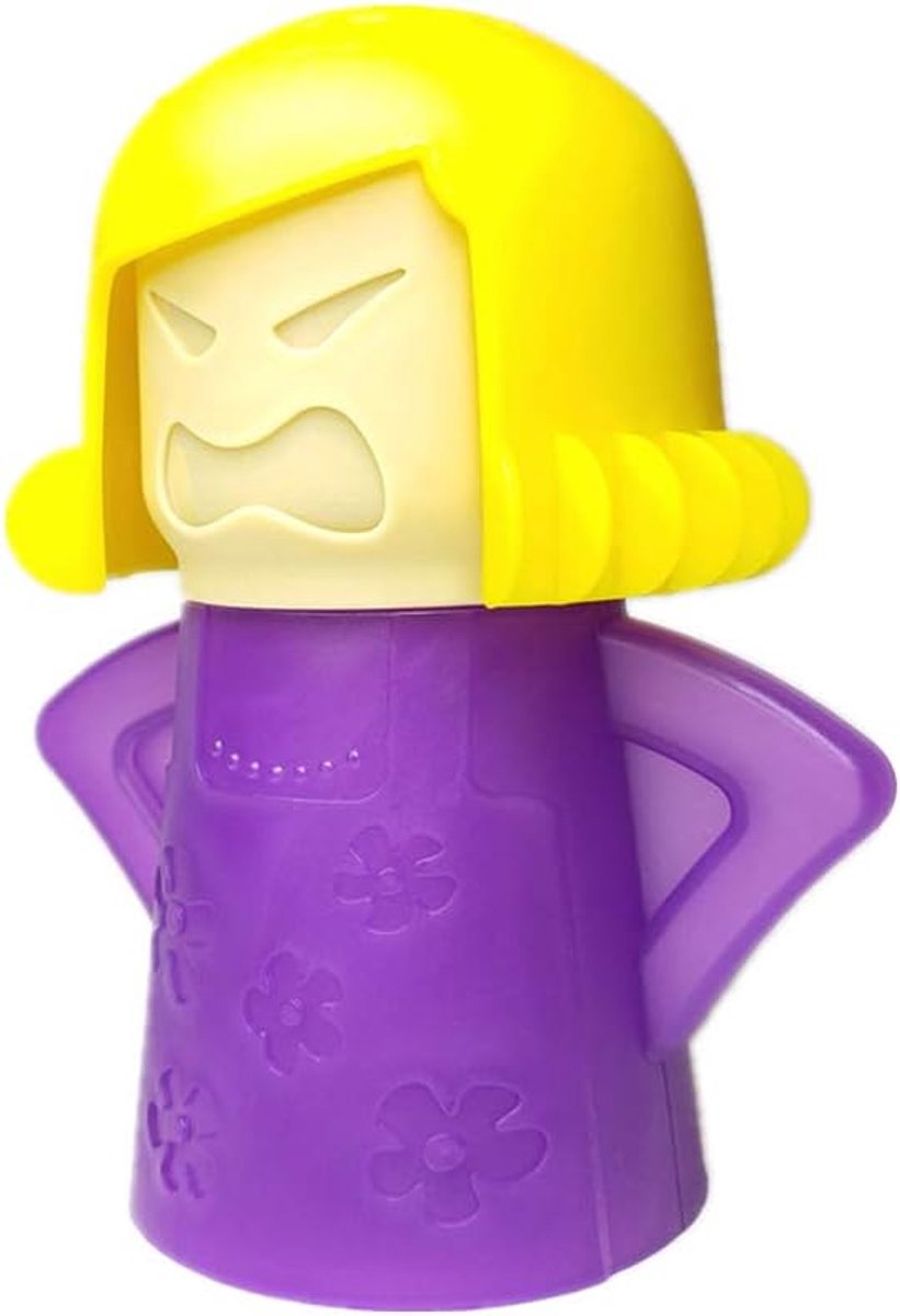 Angry Mom Magnetronreiniger, Mad Mama Magnetronstoomreiniger, voeg gewoon azijn en water toe, reinigt hardnekkige resten in enkele minuten (Paars)